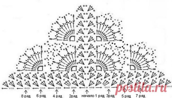 белая шаль крючком схемы - Поиск в Google