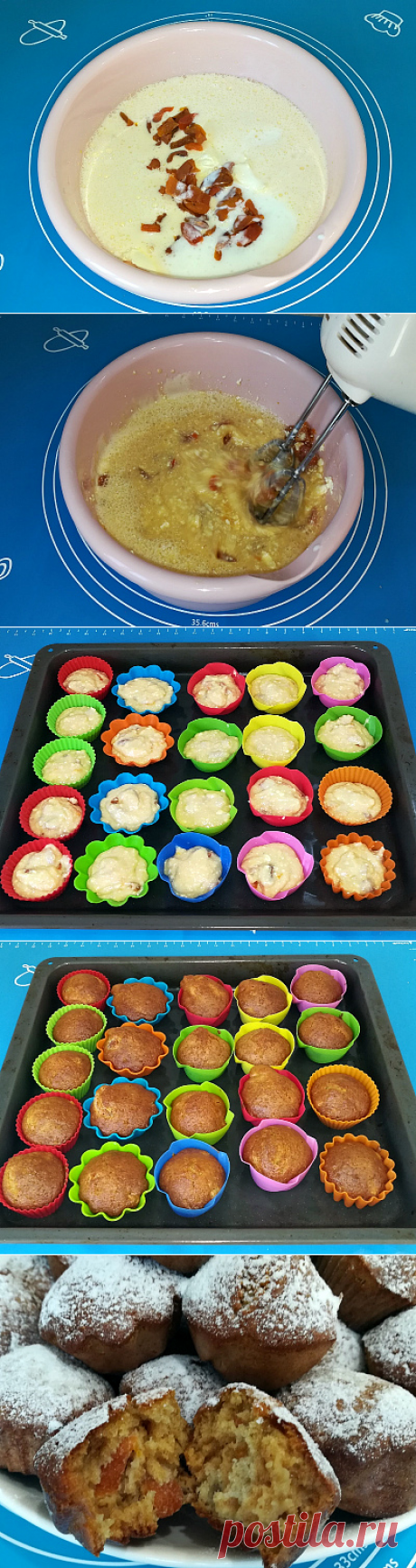 Кекс с начинкой из кураги, сладкая выпечка к чаю | Вкусный день