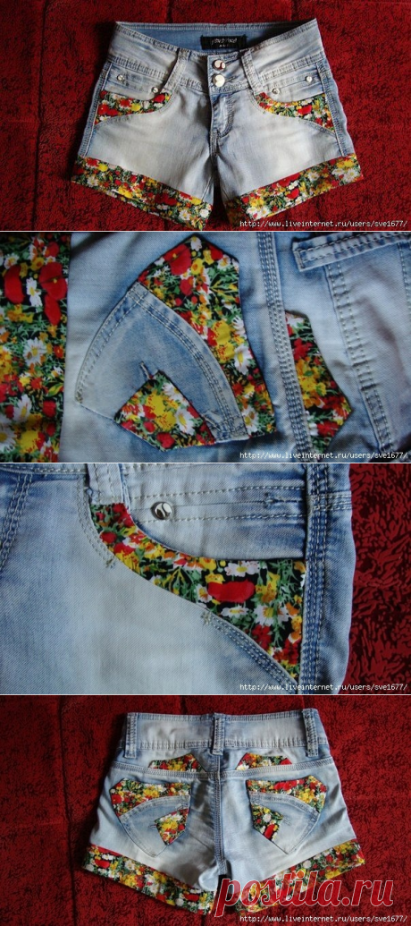 Шорты с аппликацией (почти Diy) / Шорты / ВТОРАЯ УЛИЦА