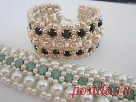 Bracelet with Gunmetal Cup Chain Strands . Браслет из цепочки с кристаллами.Super Easy