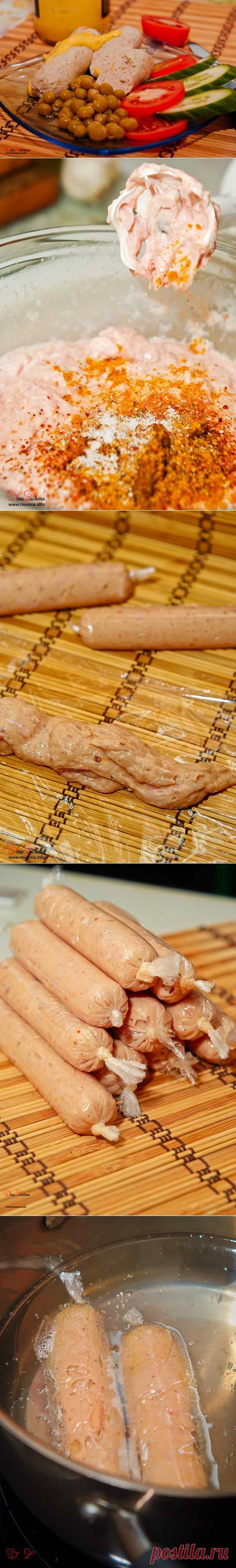 Домашние куриные сосиски