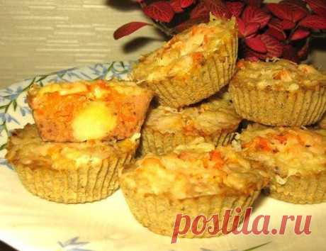 Печеночные кексы с начинкой