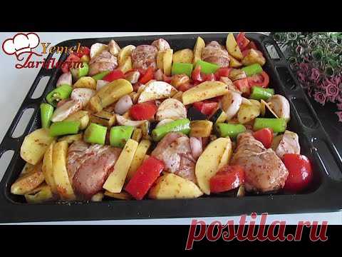 Самая простая еда в мире! Рецепт курицы с картошкой в ​​духовке.