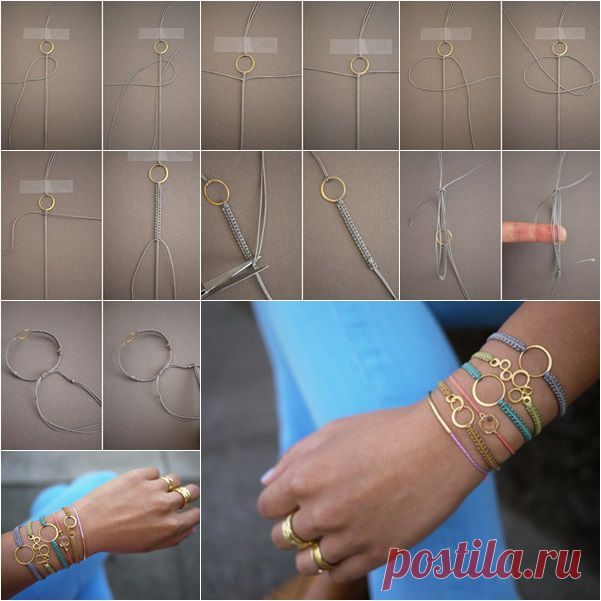 Как DIY Стильный макраме браслет | www.FabArtDIY.com