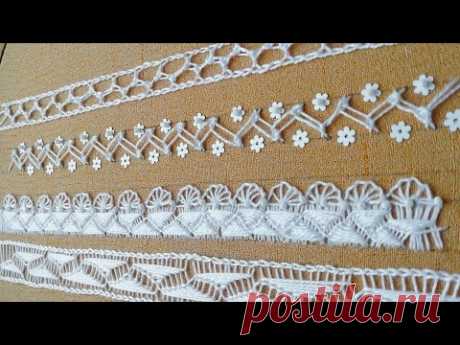 Amazing embroidery * filling stitch lace * New easy design for border embroidery #malina_gm