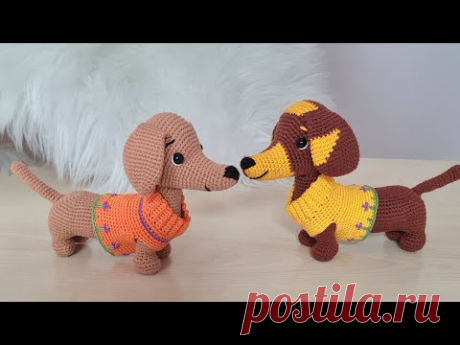 Amigurumi DİKİŞSİZ Sosis Köpek Gövde Örülüşü 1.Bölüm (ENG subtitles on/subtítulos ESPANÕL)