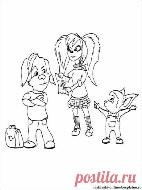 Раскраска Дети из мультсериала Барбоскины | Раскраски для детей