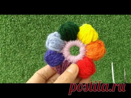 Вязание крючком для начинающих простых цветочов/ crochet flovers| ВЯЗАНЫЕ ЦВЕТЫ/ Вяжем сердцевинку