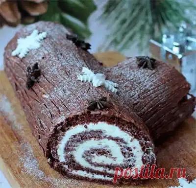 Рождественское полено: фото рецепт, приготовление