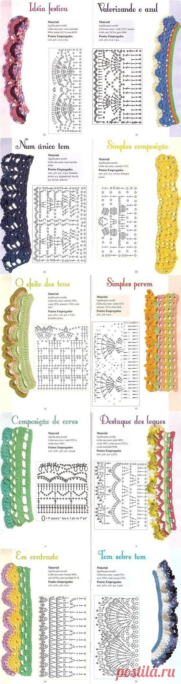 Много вариантов красивой каймы крючком — Сделай сам, идеи для творчества - DIY Ideas