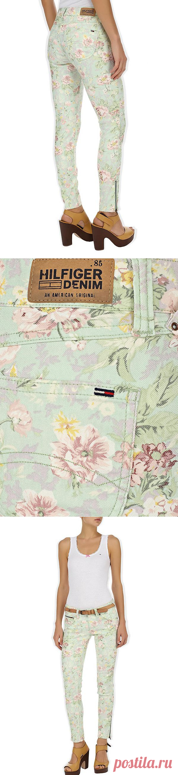 Романтический и милый образ помогут создать летние брючки дизайнера Tommu Hilfiger мятного оттенка с цветочным принтом.
Купить за 5 030 рублей на Lamoda.ru.