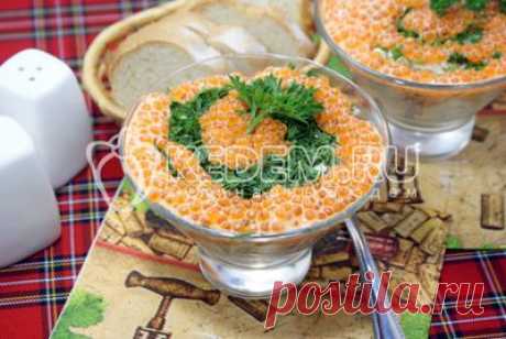 Салат с сёмгой и икорной закуской – Рецепты. Салаты. Салаты с рыбой и морепродуктами