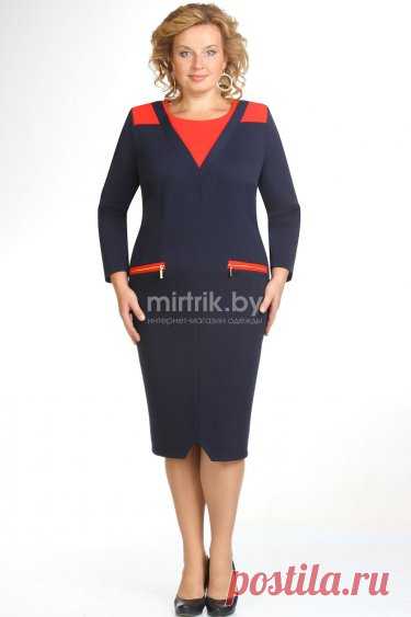 Купить Платья Элтрига 01-307 темно-синий+красный в интернет-магазине размера 58, 60, 62 | Швейная традиция