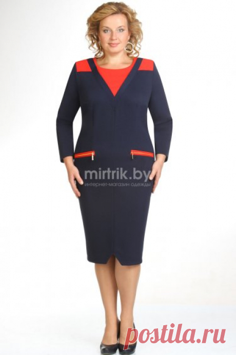Купить Платья Элтрига 01-307 темно-синий+красный в интернет-магазине размера 58, 60, 62 | Швейная традиция