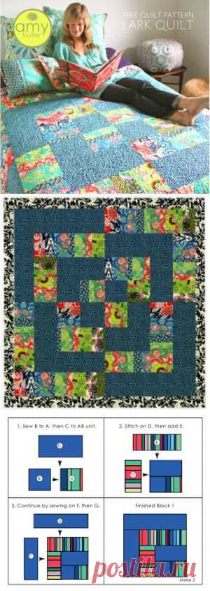 лоскутное одеяло из наборных полос | Лоскутный Миръ