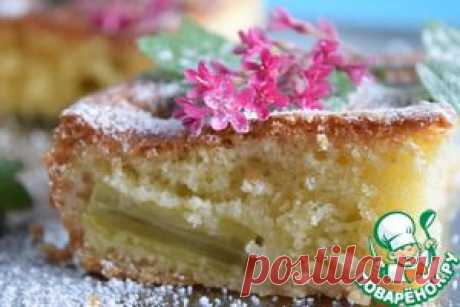 Простой пирог из ревеня - кулинарный рецепт