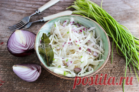 Маринованная капуста быстрого приготовления (суточная) Проверенный рецепт, как замариновать капусту вкусно и быстро в банке. Всего за сутки вы получите отменную закуску, хрустящую и чуточку кисловатую.
