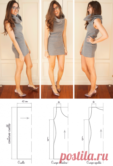 Выкройка простого зимнего платья (Diy) / Простые выкройки / ВТОРАЯ УЛИЦА