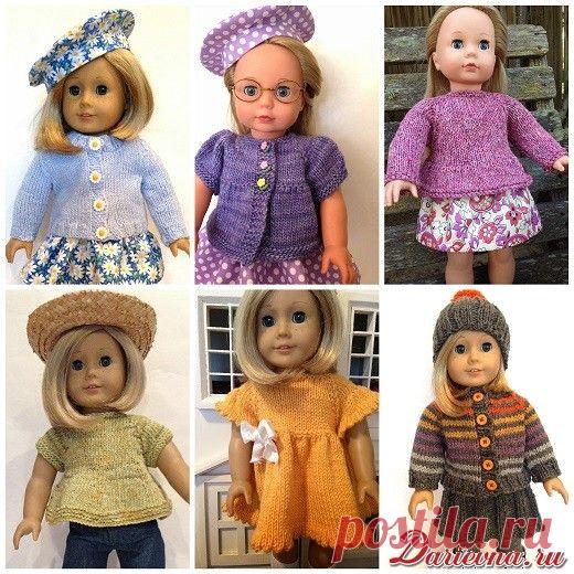 Вязаная одежда для кукол спицами. Бесплатные схемы и описания от Kristen Rettig