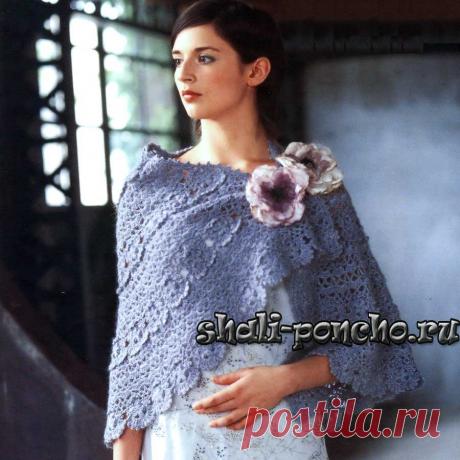 Полукруглая шаль с мотивами