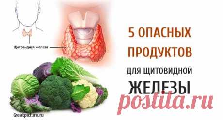 5 опасных продуктов для щитовидной железы. Осторожно! 5 опасных продуктов для щитовидной железы. Осторожно! Мы расскажем вам о пяти продуктах, которые усугубляют заболевания щитовидной железы. Так