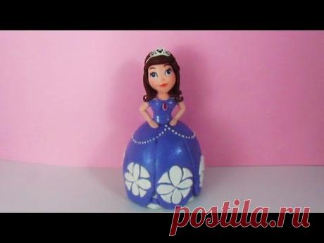 Principessa Sofia Cake Topper in pasta di zucchero - YouTube