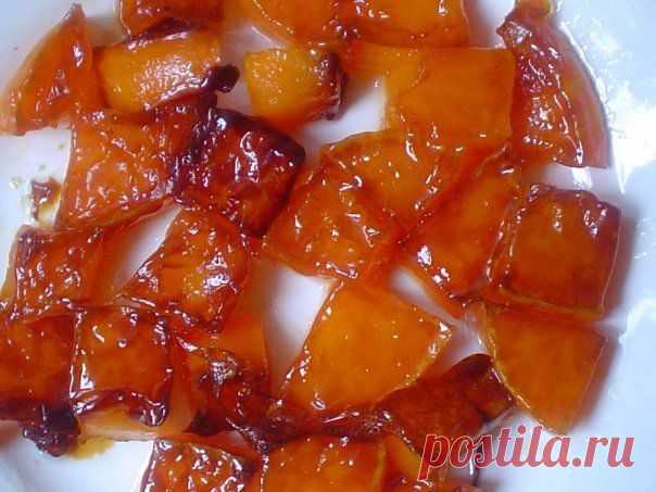 запеченая тыква в карамели.