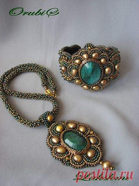 embroidery necklace | Bead Embroidery Jewelry