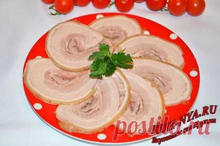 Рулет из свиной брюшины (подчеревка, пашины)
