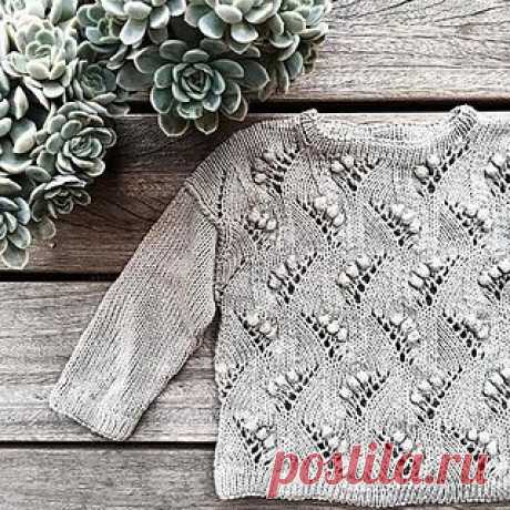 Узор с "шишечками" спицами. Схема. / knittingideas.ru