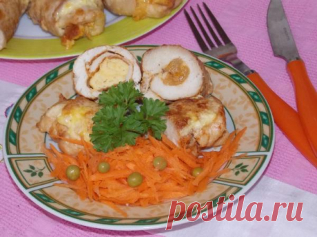 Куриные мини-рулеты с начинкой | CityWomanCafe.com