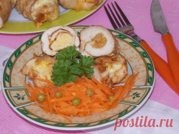 Куриные мини-рулеты с начинкой | CityWomanCafe.com