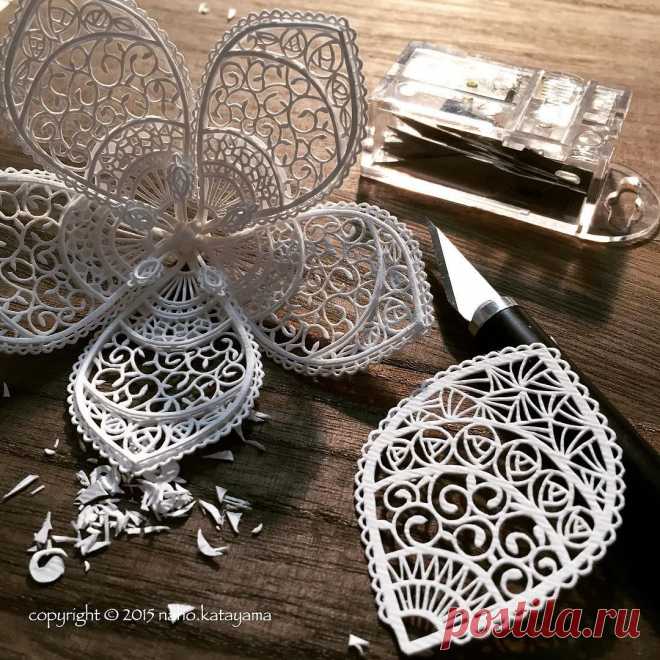 working on a new 3D flower piece.
#paperart #papercut #papercutart #papercutter #papercutting #papercutartist #papersculpture #artwork #handcut #handcutting #flower #interior #intricate