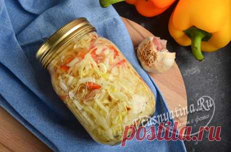 Маринованная капуста с болгарским перцем на зиму: очень вкусная Пошаговый рецепт с фото маринованной капусты с болгарским перцем на зиму. Получается она сочной и хрустящей. Подробное описание с полезными советами поможет вам ее приготовить.