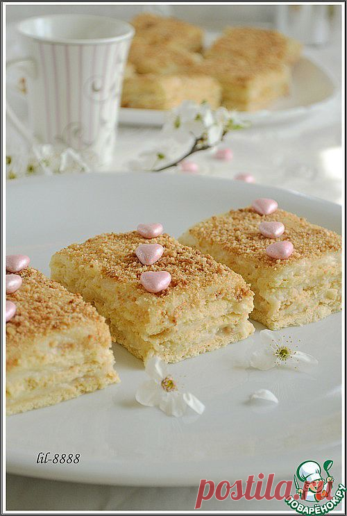 Нежное пирожное с карамельным кремом - кулинарный рецепт