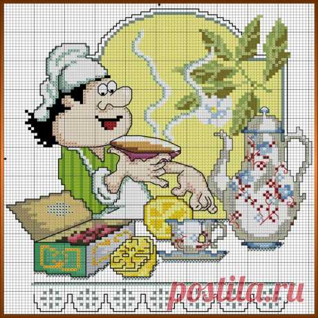 Selection of schemes for embroidery cheerful cooks