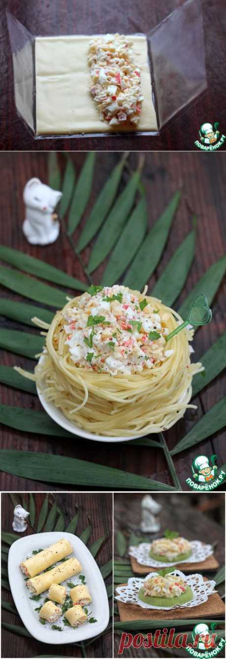 Крабовая закуска, два варианта подачи + бонус