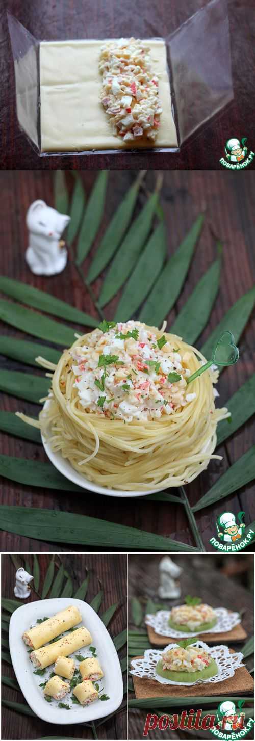 Крабовая закуска, два варианта подачи + бонус