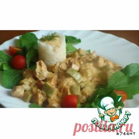 Кабачки с курицей в нежнейшем соусе - кулинарный рецепт