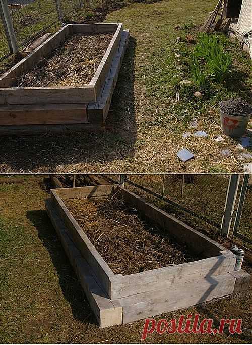 Подробно:как сделать теплые грядки.