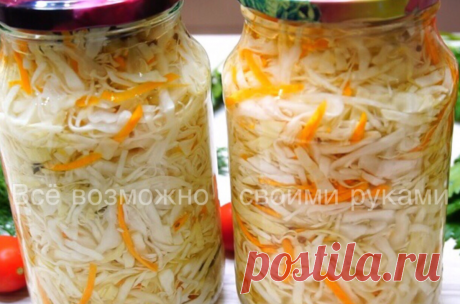 Хрустящая Маринованная Капуста. Жаль, что погреба нет, так бы заготовила 30 банок! | Всё возможно - своими руками | Яндекс Дзен