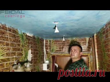 НЕБО В ОБЛАКАХ У ТЕБЯ НА ПОТОЛКЕ! Смотри как красиво! Декоративная штукатурка! (конкурс №6)