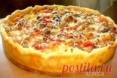 ОТКРЫТЫЙ КАРТОФЕЛЬНЫЙ ПИРОГ С МЯСОМ ПО-ДЕРЕВЕНСКИ