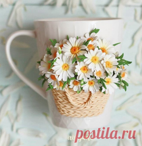 🔹Декор чашки: запекаемая полимерная глина
⠀