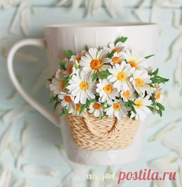 🔹Декор чашки: запекаемая полимерная глина
⠀