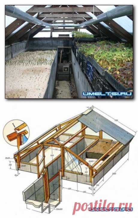 Заглубленная теплица своими руками | Самоделкино