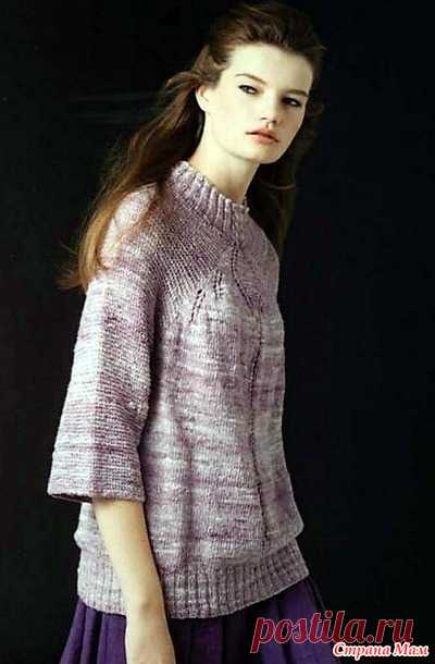 Оригинальный джемпер. Спицы. - ВЯЗАНАЯ МОДА+ ДЛЯ НЕМОДЕЛЬНЫХ ДАМ - Страна Мам