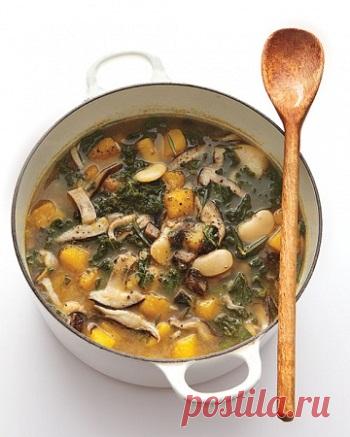 Как приготовить грибной суп из вешенок с фасолью - Грибной суп от 1001 ЕДА