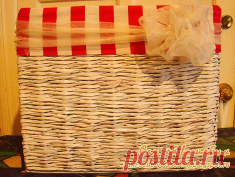 Плетеная коробка для хранения вещей из газет и старой картонной коробки. | Подружки