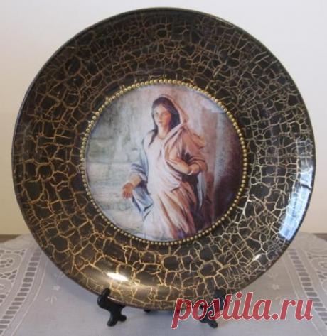 Декупаж - Сайт любителей декупажа - DCPG.RU | Тарелочка «Мария из Назарета»